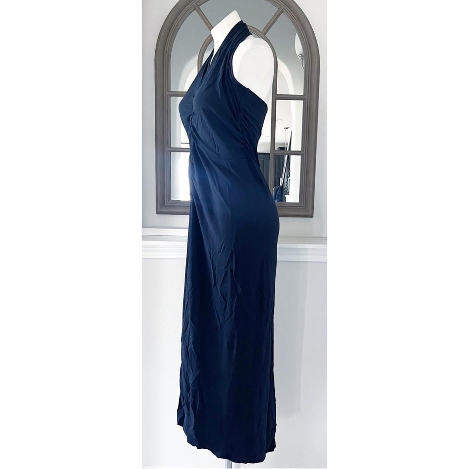 Veronica Beard Halter Neck Long Dress in Navy, Evening Gown Size XL EXCELLENT!