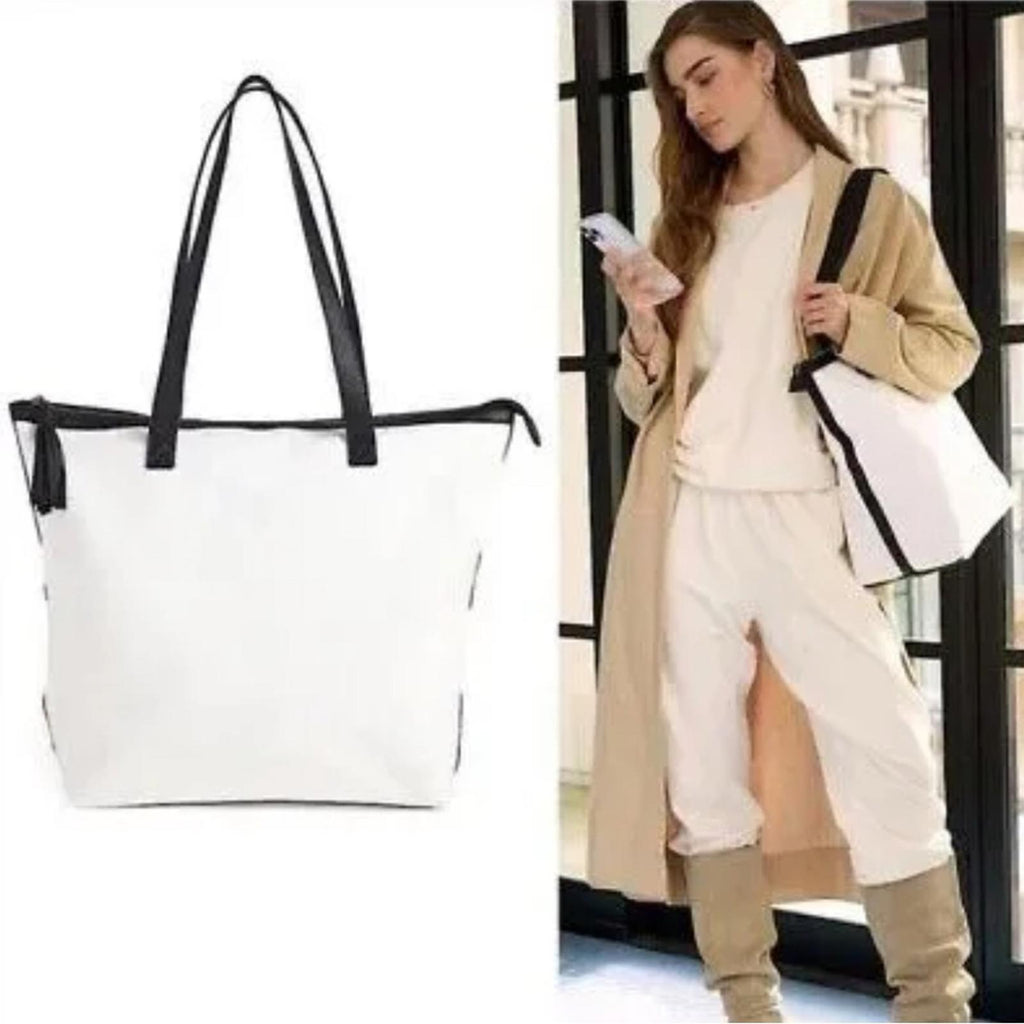 NWT Walter Baker Carly Bag, Canvas Vegan Leather Tote, New w/Tag Retail $198