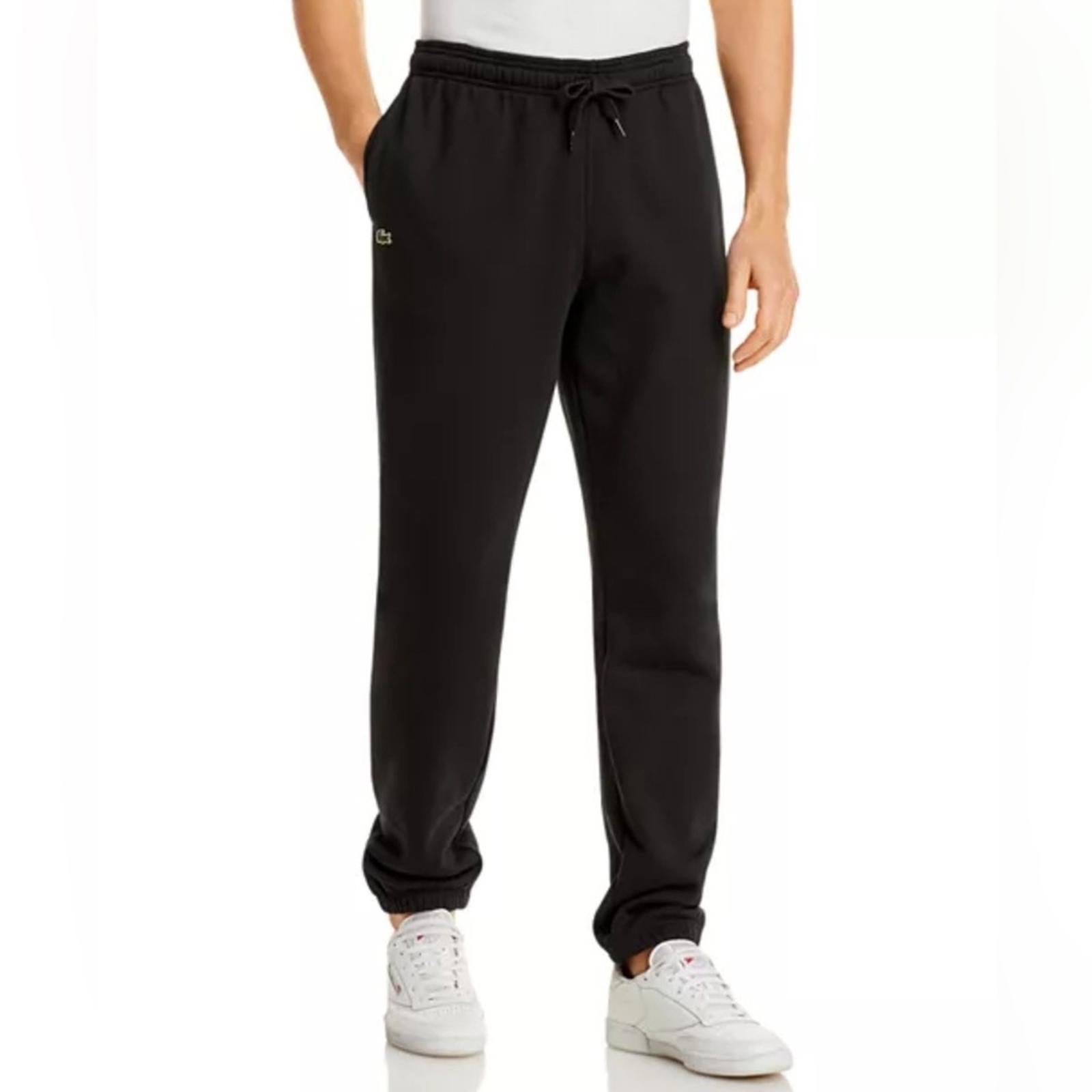 Lacoste Cotton Sweatpants in Black, Size XL, New w/Tag