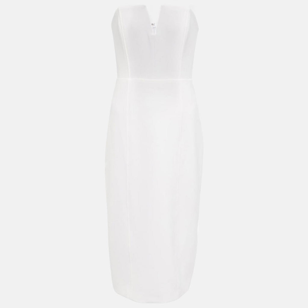 Veronica Beard Nabi WHITE Strapless Midi Dress, Size 14 New w/Tag