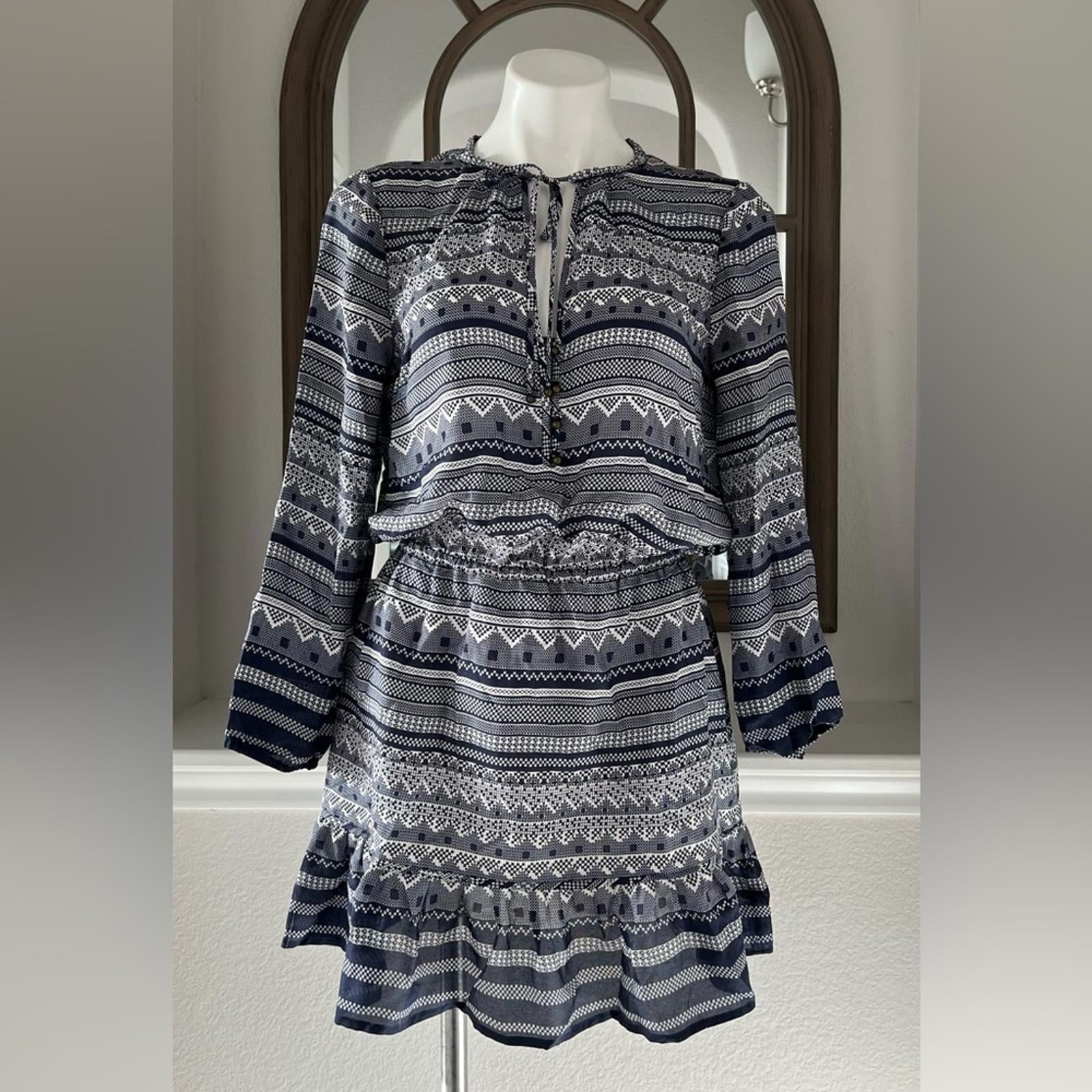 Veronica Beard Agathe Silk Multipattern Dress, Size 8 Retail $595 (Excellent)