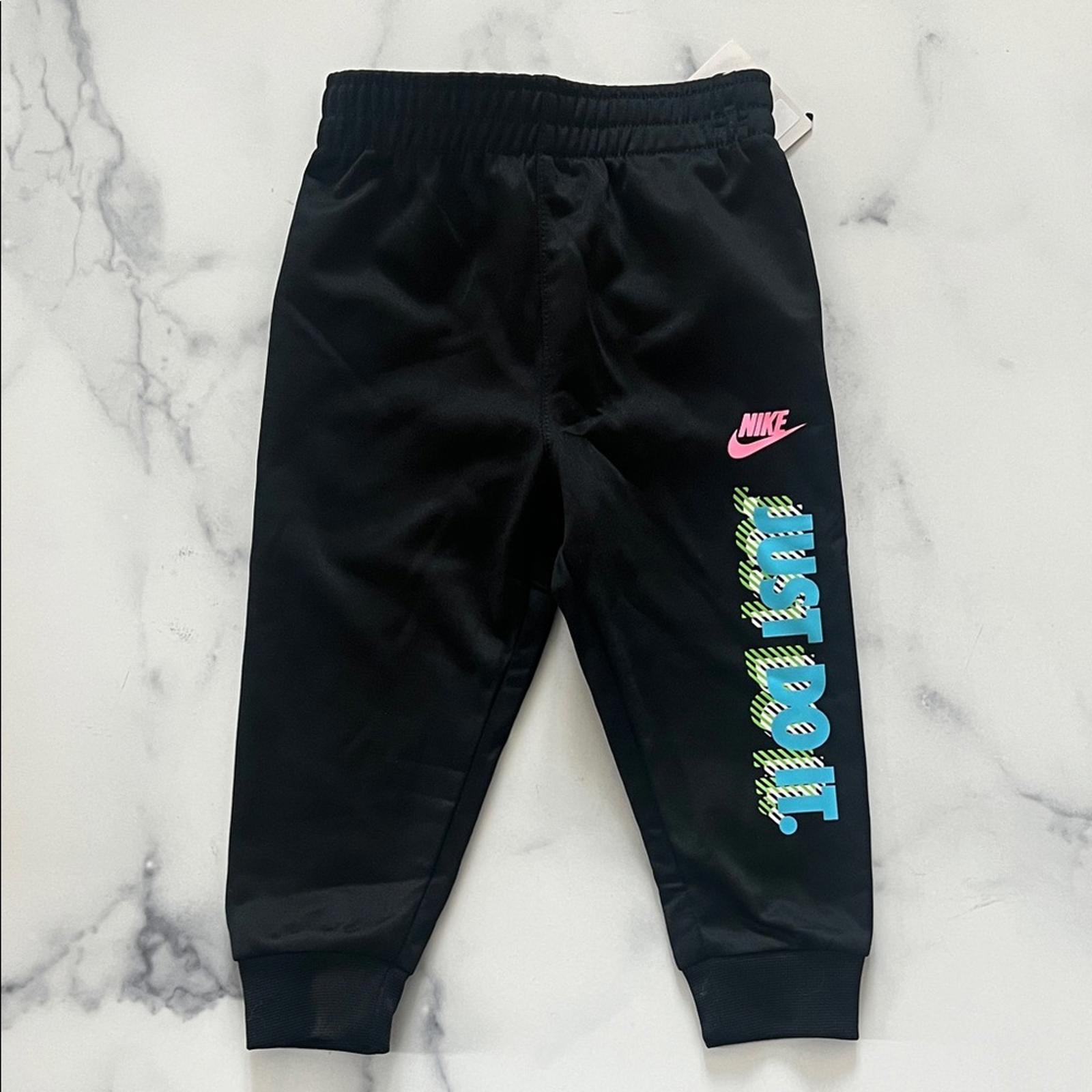 Nike Active Joy Tricot Set Toddler Tracksuit in Black, Size 12 Months, NEW w/Tag