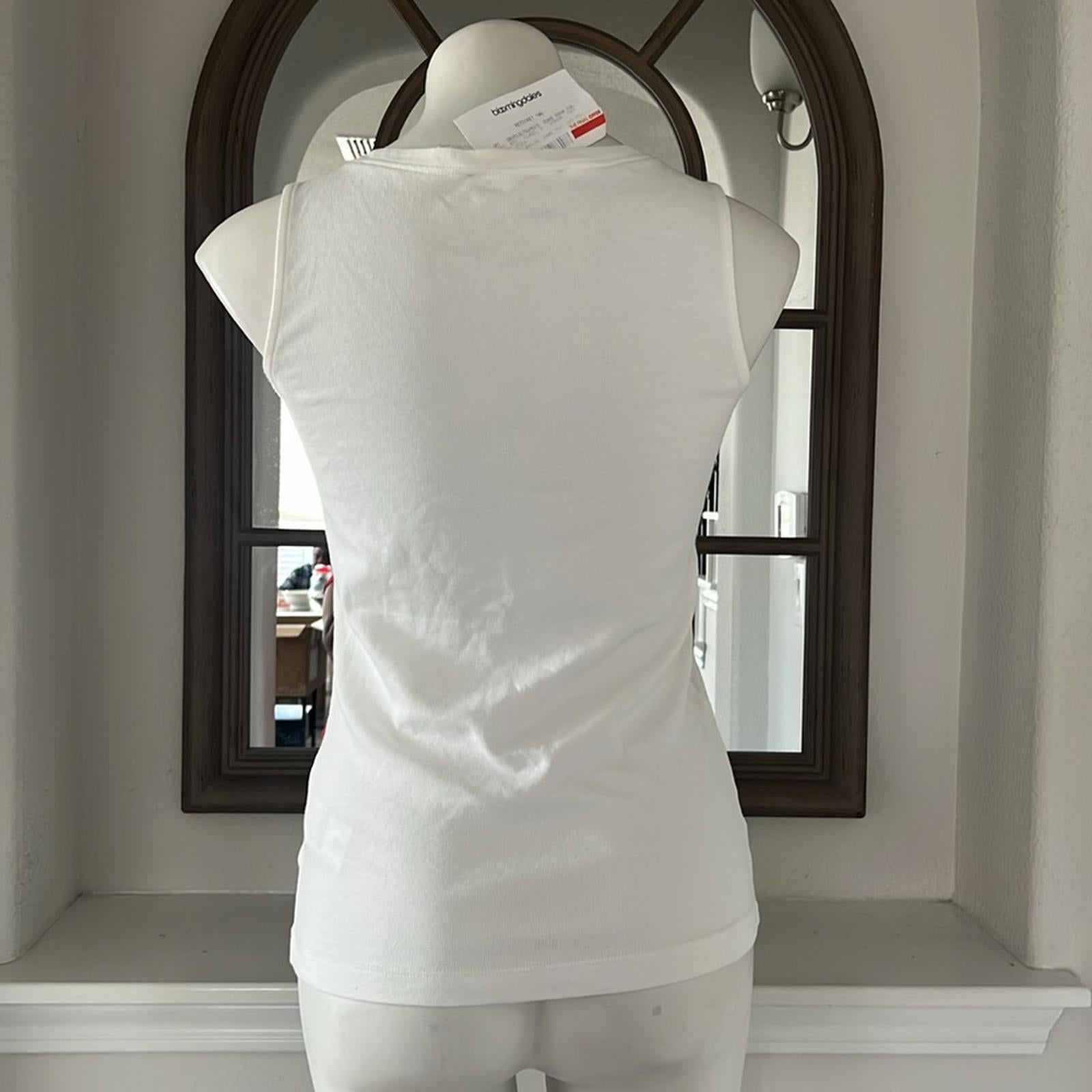 Fabiana Filippi Ball-Chain Trim Tank Top in White, Size XS New w/Tag