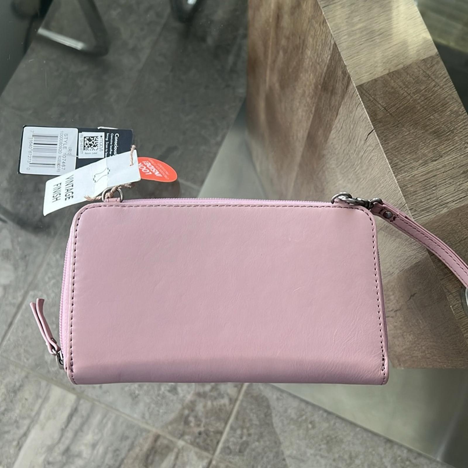 The Sak Iris Large Smartphone Crossbody Bag Rosewood/ Pink Leather, New w/Tag