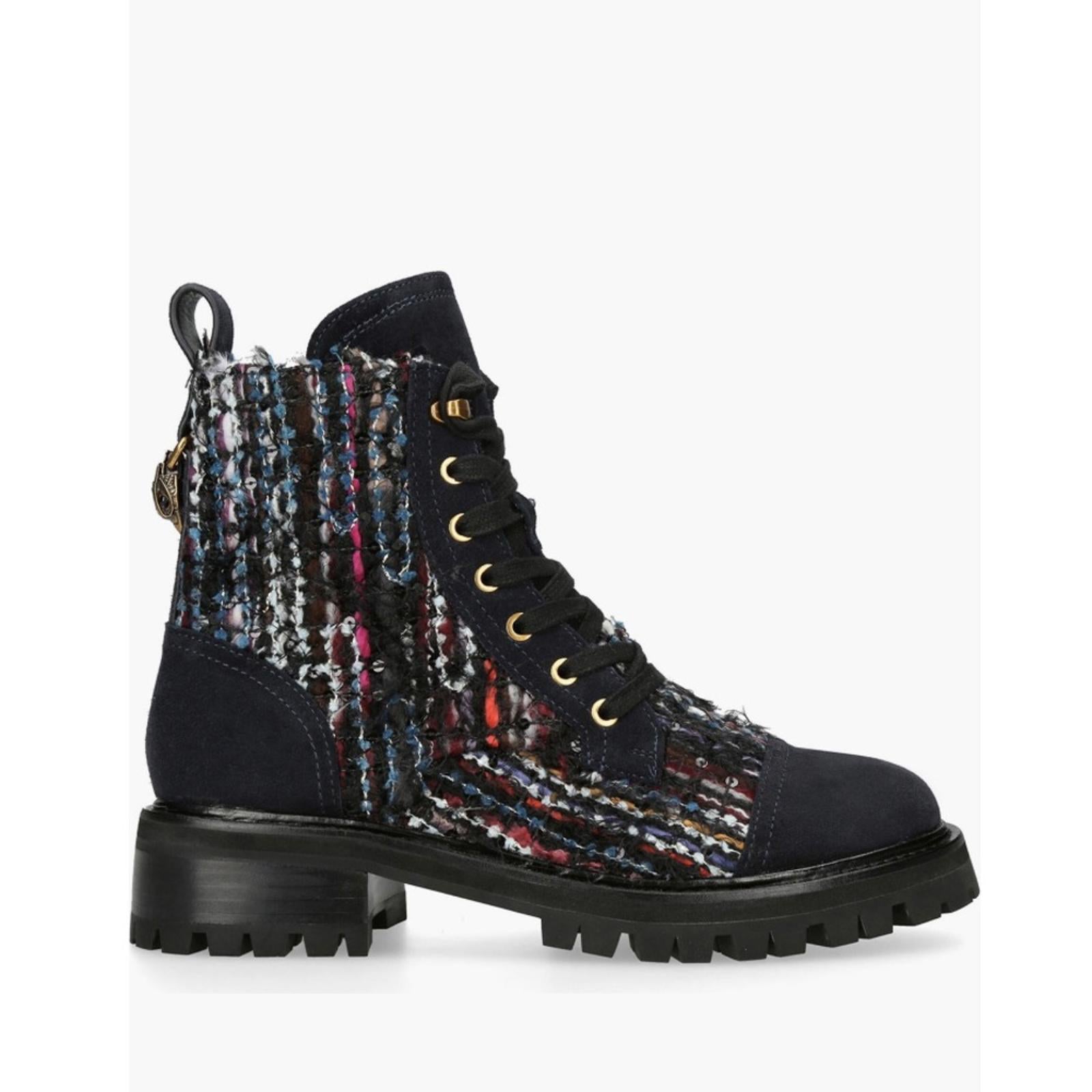 Kurt Geiger London Kensington Lace-Up Combat Boots, Size 35.5 New in Box