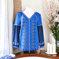 NWT Tory Burch Katya Tunic 100% Silk, in Jewel Blue Size 4 / Small Retail $350