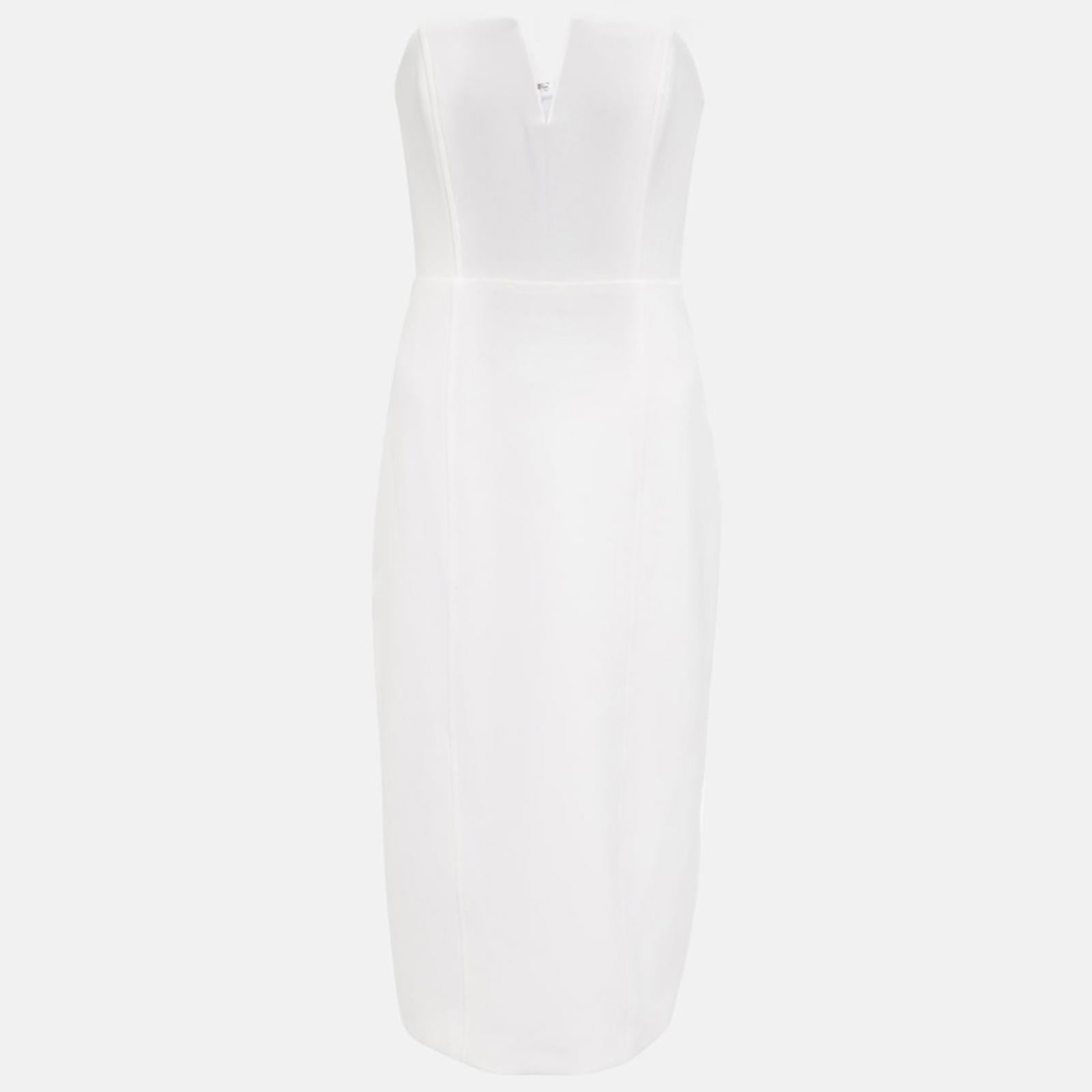 Veronica Beard Nabi WHITE Strapless Midi Dress, Size 14 New w/Tag