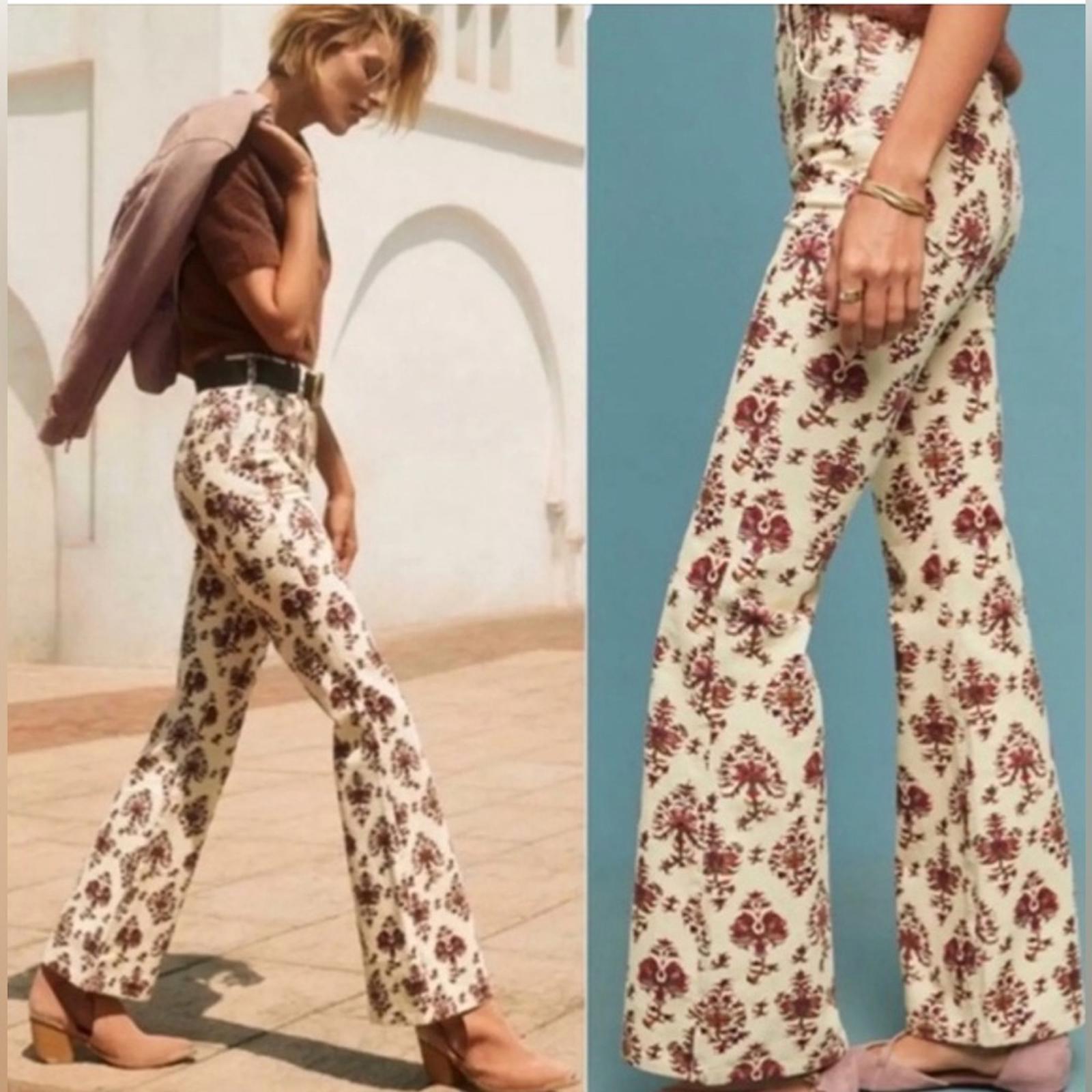 Anthro’s Pilcro and the Letterpress High-Rise Bootcut Retro Cords Pants Size 28