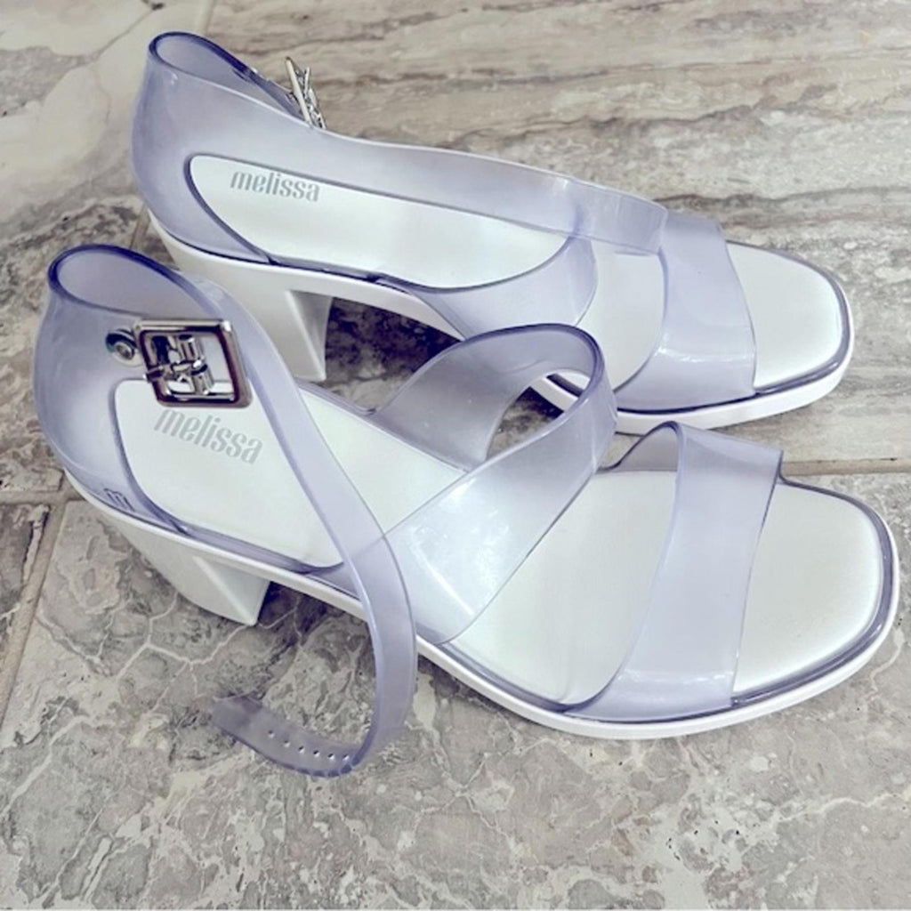 Melissa Model Jelly Sandals, Block Heel Shoes, NWOB, Size 9