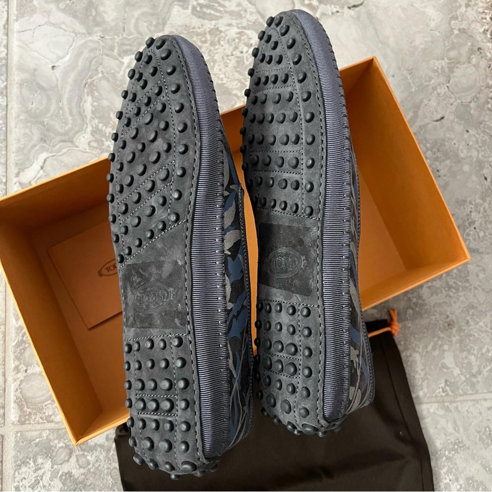 Tod’s Tess Patterned Slip-On Flats, Antracite Size EU 37.5 New in Box +DustBag