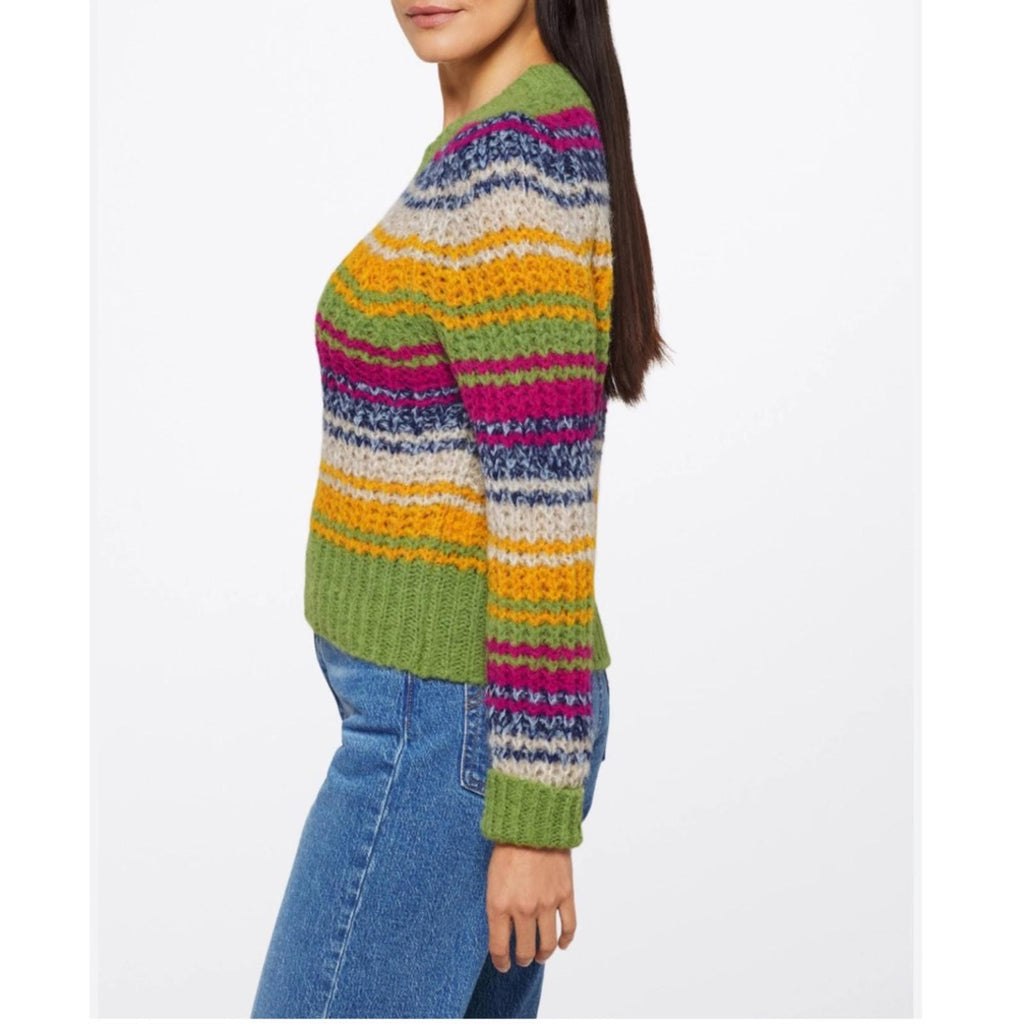 NEW MOTHER The Inset Puff Sleeve Jumper Sweater, Size L New w/Tag Retail $325