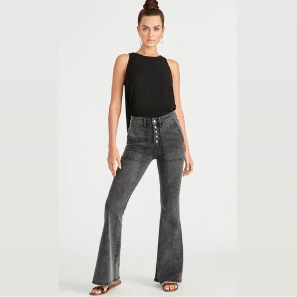 Rachel Roy Harp High-Rise Jeans, Dark Wash Wide Leg Denim Size 29 New w/Tag
