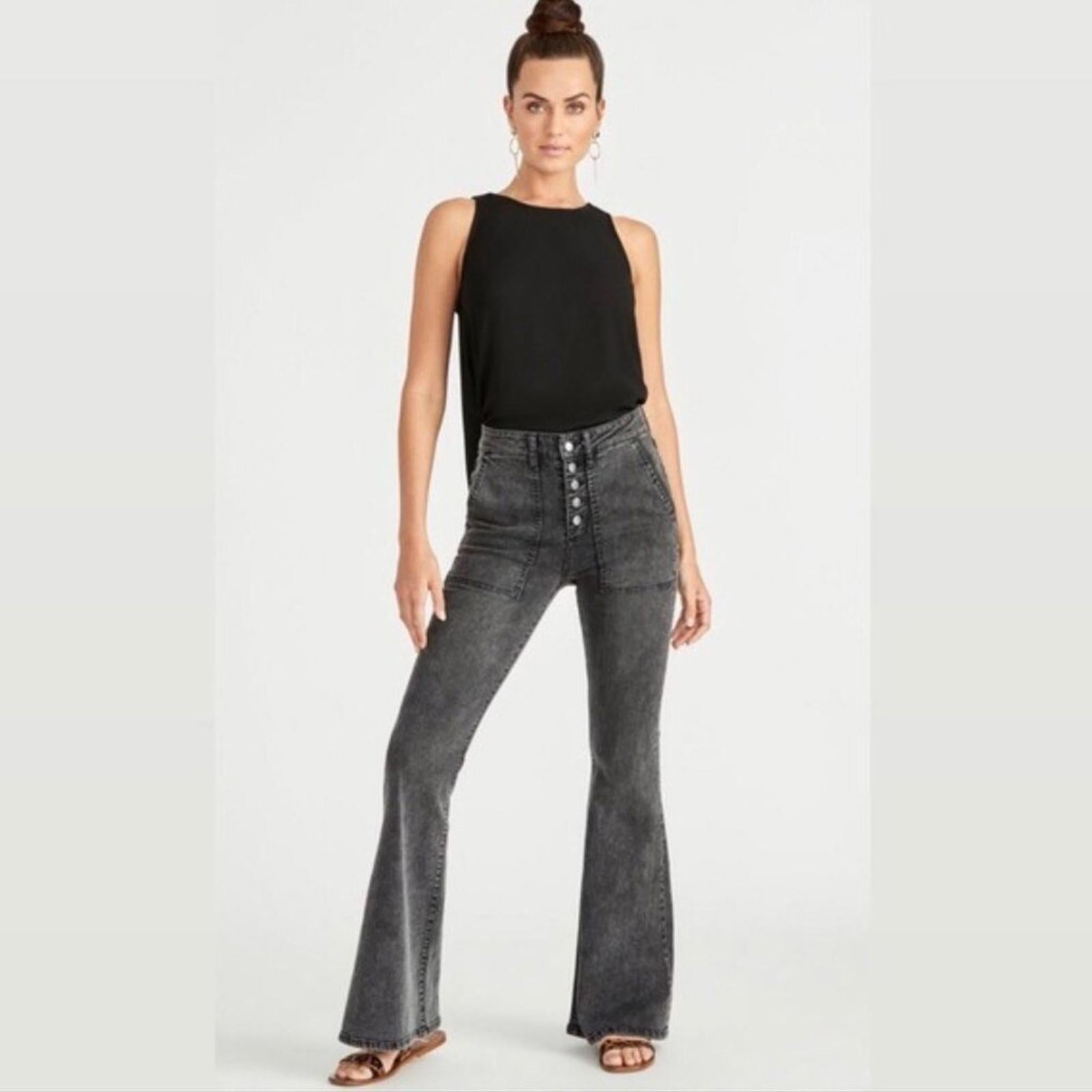 Rachel Roy Harp High-Rise Jeans, Dark Wash Wide Leg Denim Size 29 New w/Tag