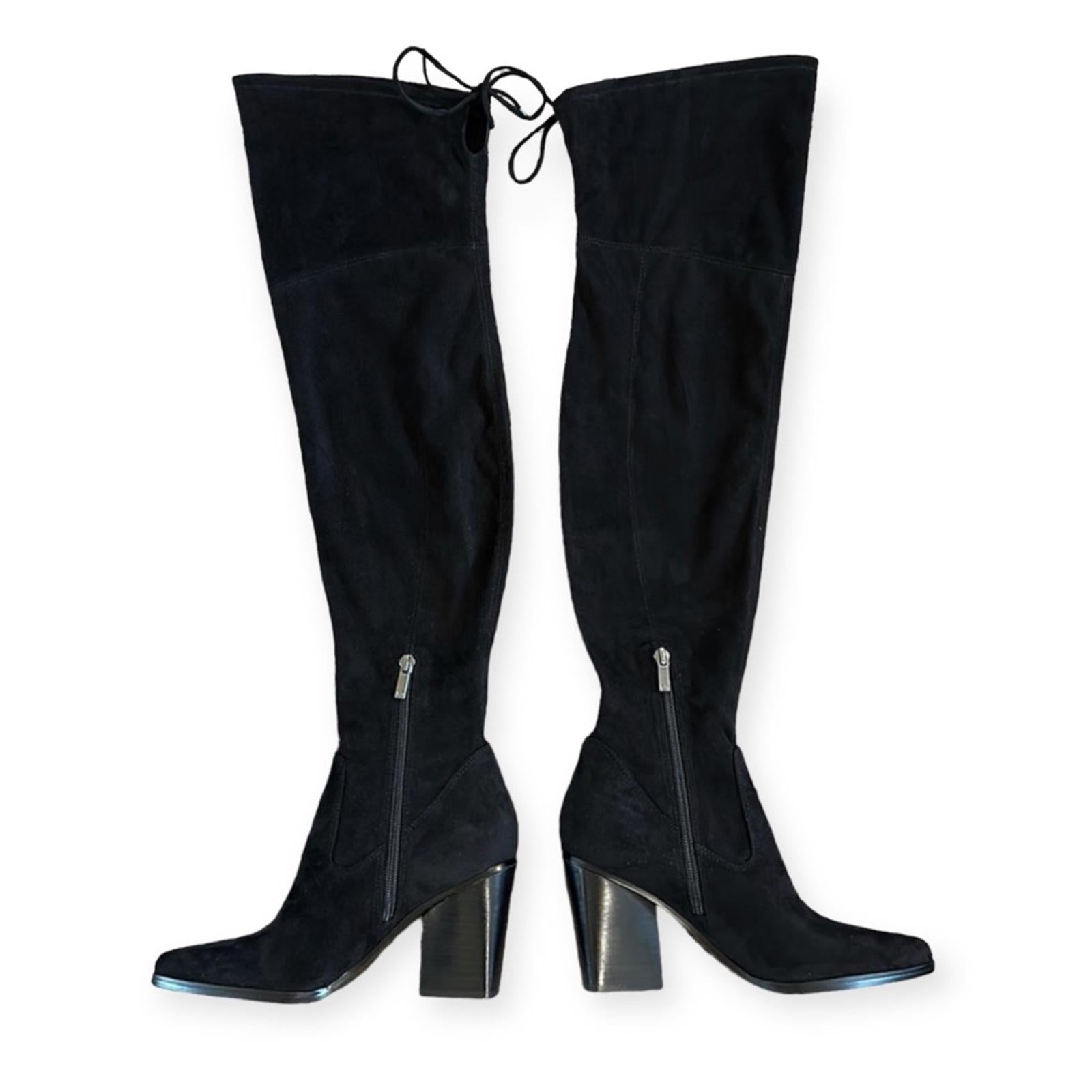 Marc Fisher LTD Okun Thigh High Boots, Black Size 6M New in Box Retail $249