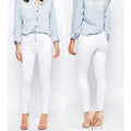New Look High Waist Super Skinny Jeans in White, Size UK18 / US14