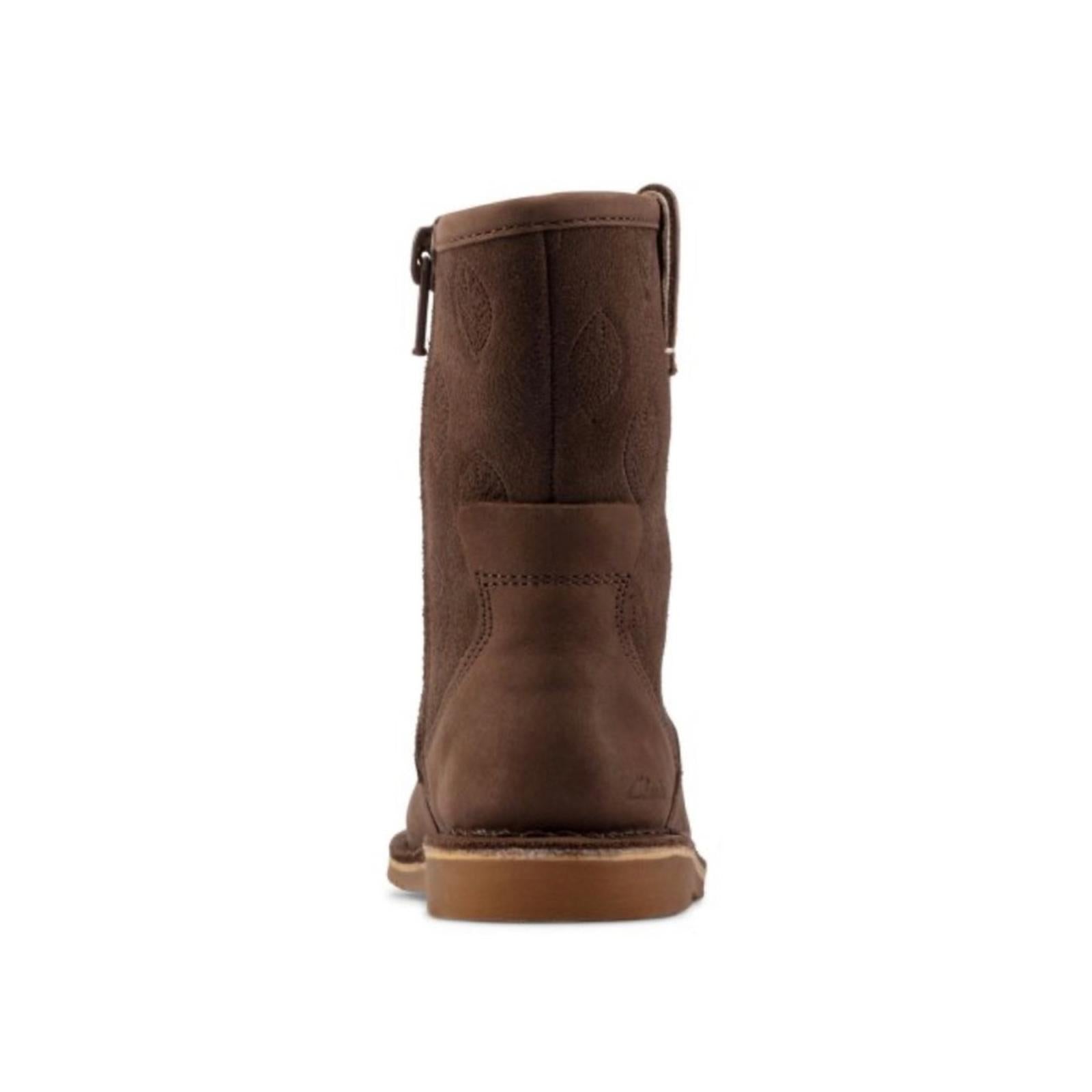 Clarks Comet Pop Toddler Walnut Leather Boots, Size UK 4.5G, US 5W Retail £48