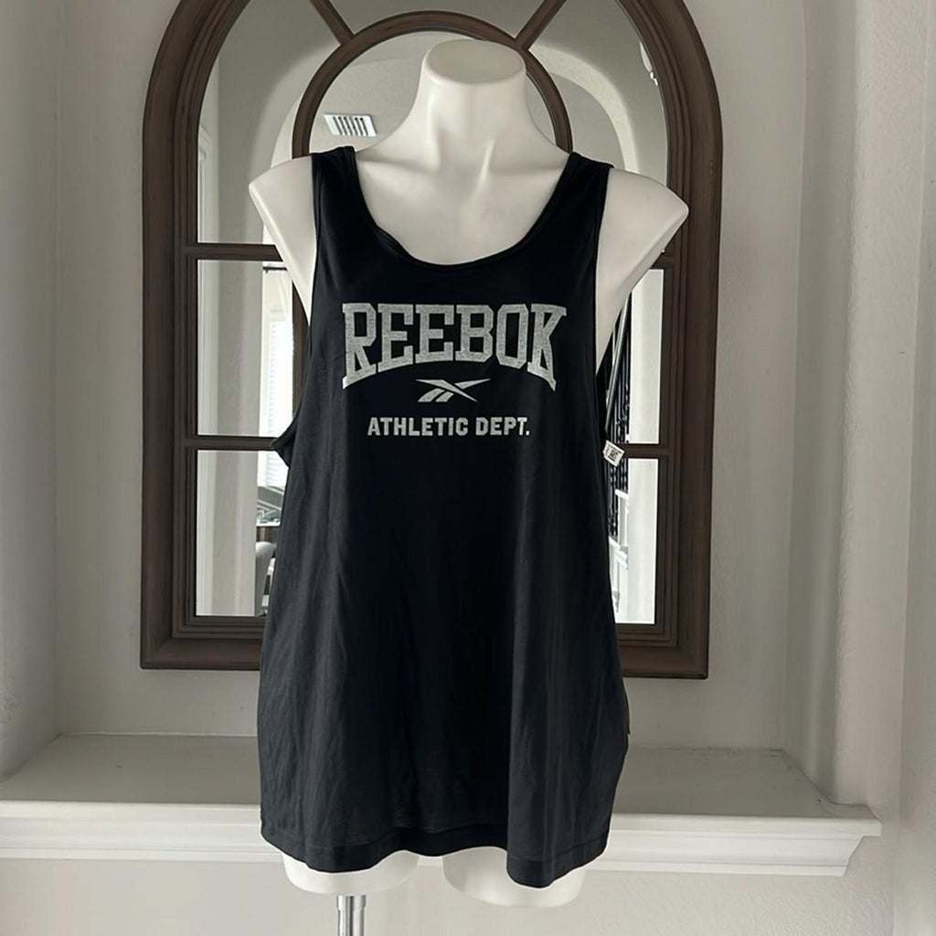 Reebok Performance Plus Workout Ready Supremium Tank Top Size 1X Night Black NWT