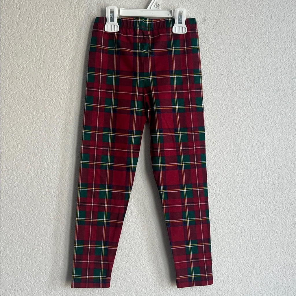 Polo Ralph Lauren Big Girls Plaid Stretch Jersey Legging Pants, Size 6X, NWT