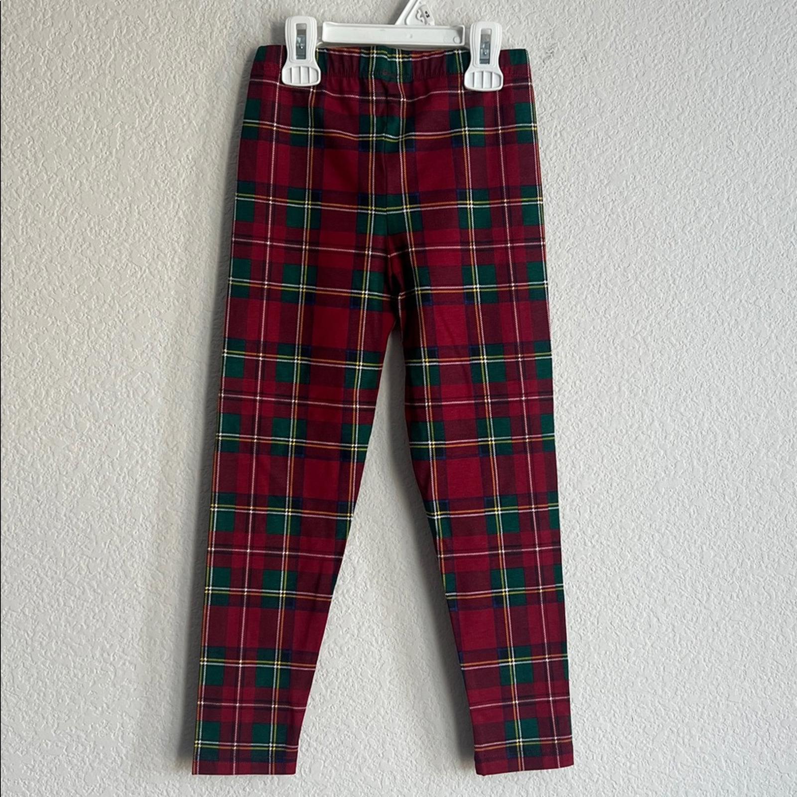 Polo Ralph Lauren Big Girls Plaid Stretch Jersey Legging Pants, Size 6X, NWT