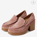 Zodiac Dorit Leather Slip-On Loafers in Nougat Pink Suede Size 9 New in Box