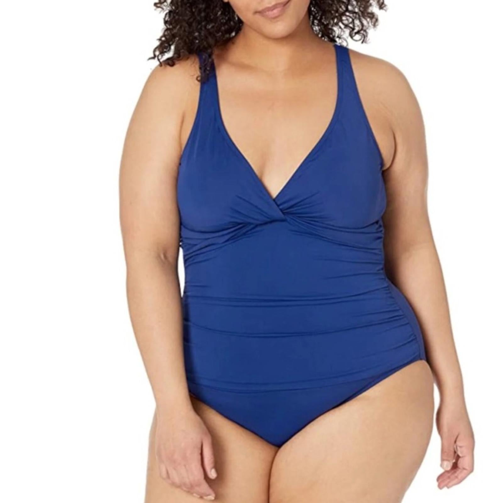 Lauren Ralph Lauren Stretch Tummy Control Twist Front Swimsuit, Size 6 NWT