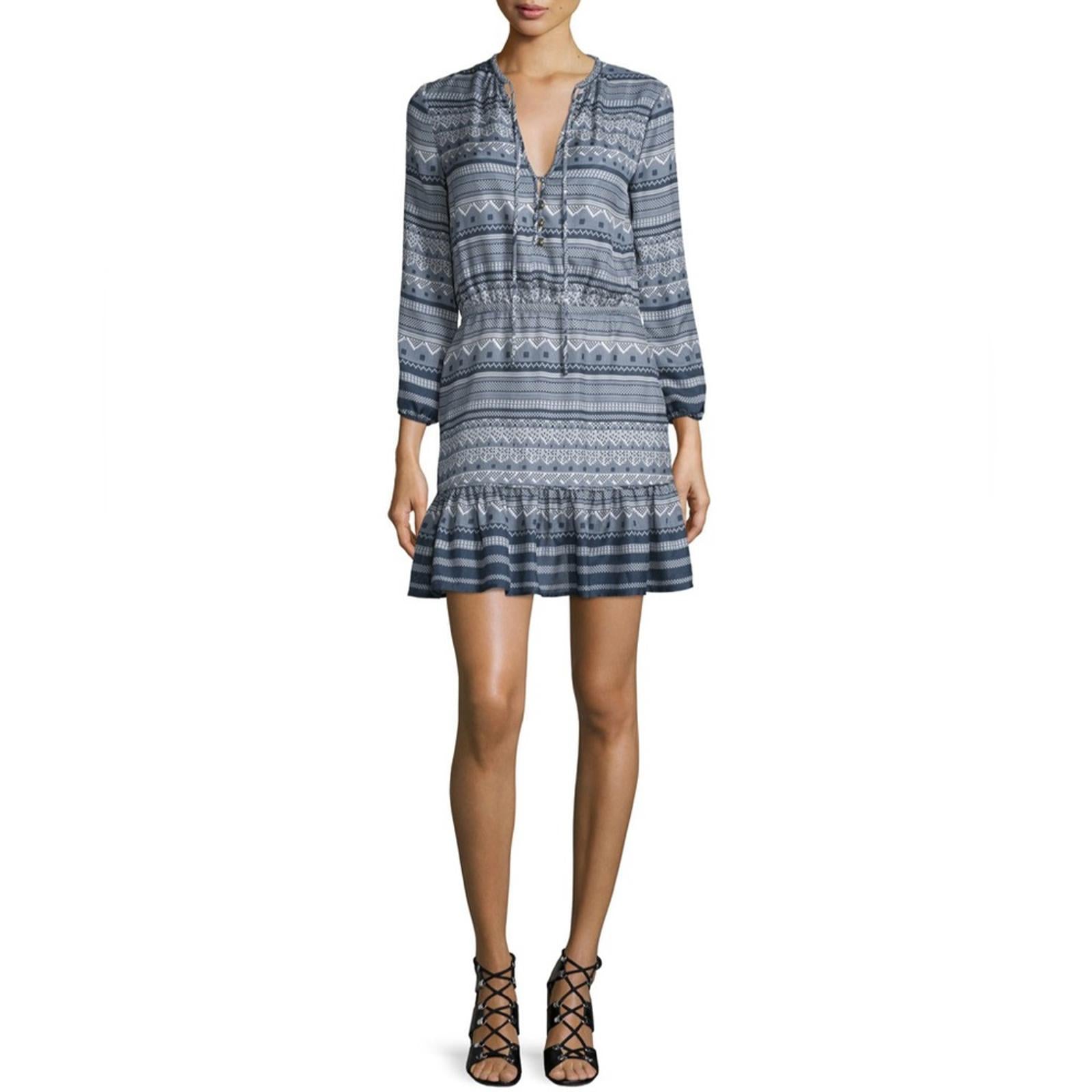 Veronica Beard Agathe Silk Multipattern Dress, Size 8 Retail $595 (Excellent)
