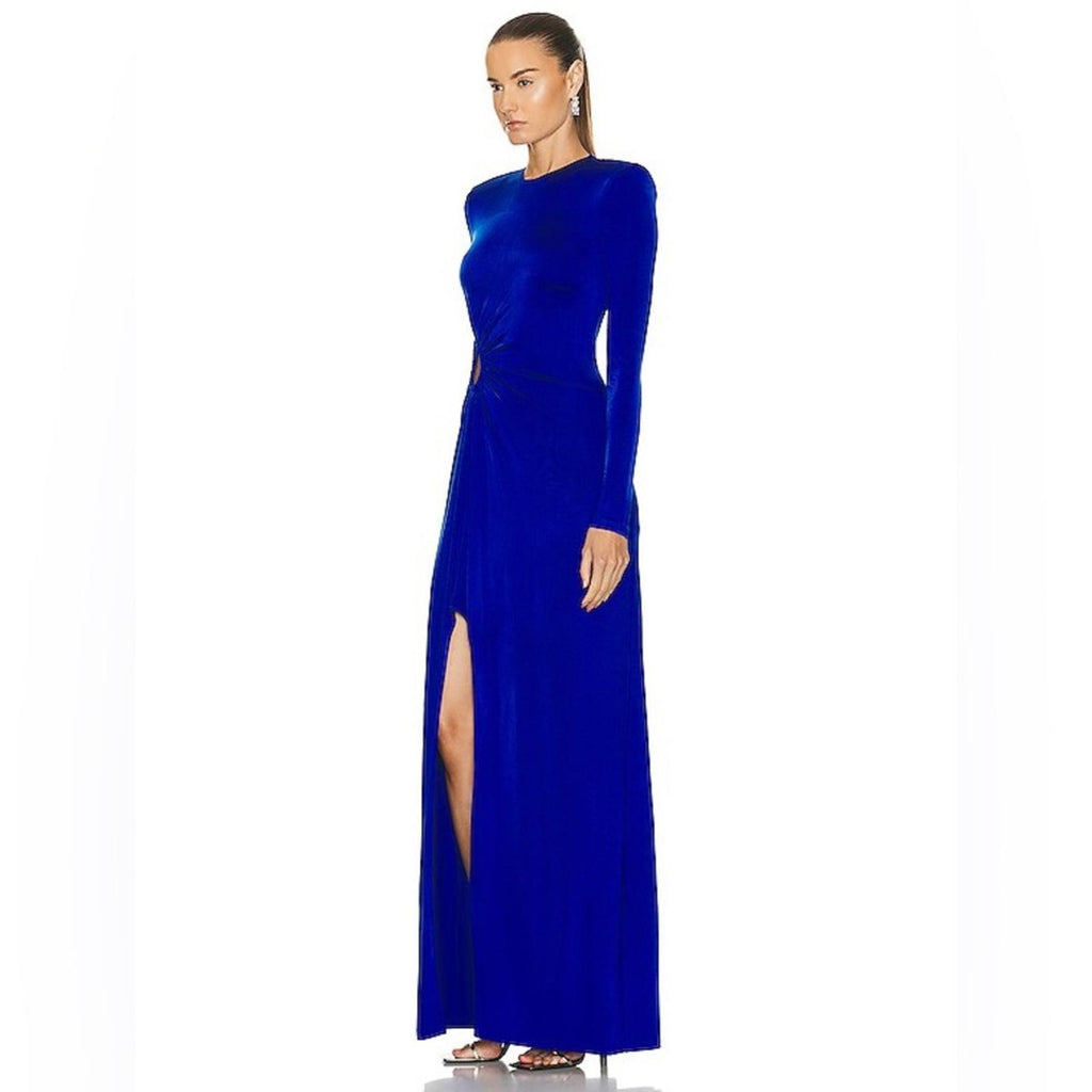 Et Ochs Katherine Gathered Column Cut-Out Gown Dress Size 8 New w/Tag $1,795