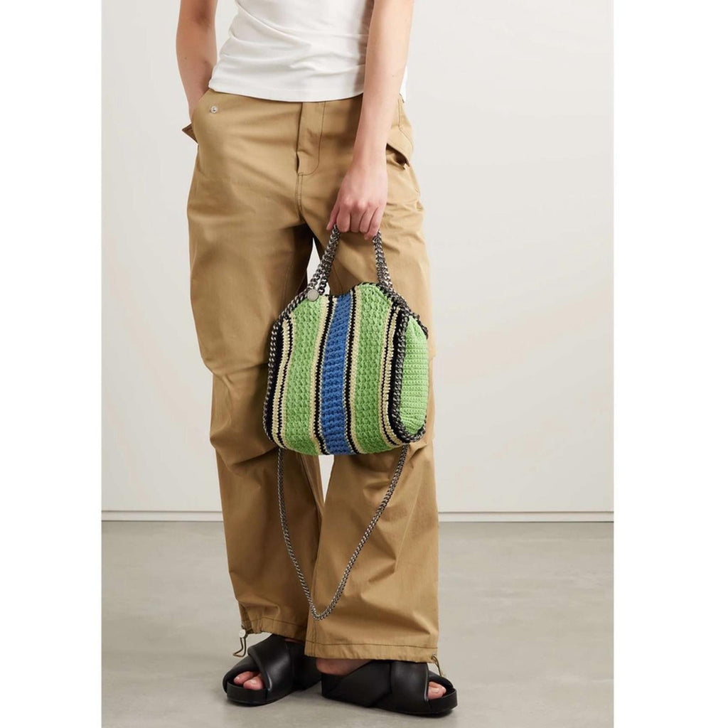 Stella McCartney ‘Falabella' Crochet Tote Bag in Green Blue Multi NEW (SOLD OUT)