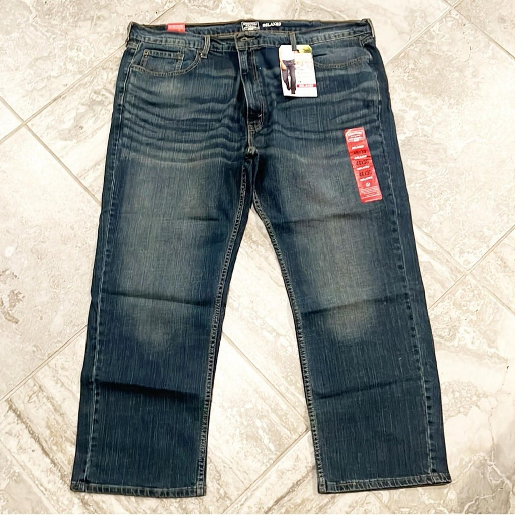 Levi Strauss Signature Gold Men's Relaxed Fit Flex Jeans Size W46xL30 New w/Tag