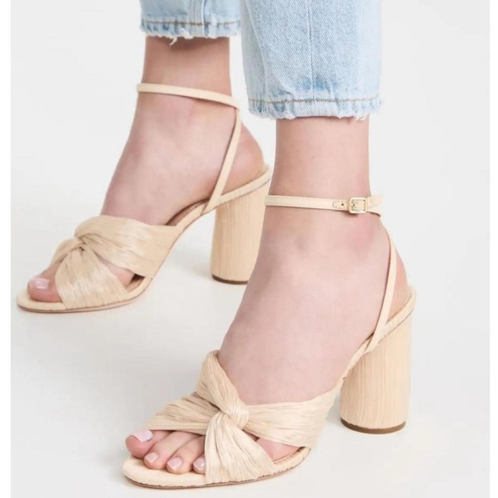 Loeffler Randall Reed High Heel Pleated Sandals in Beauty, Size 5 New in Box