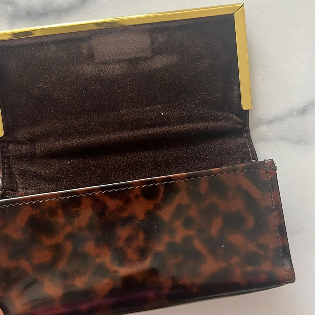Tory Burch Tortoise Gold Tone Sunglasses Case