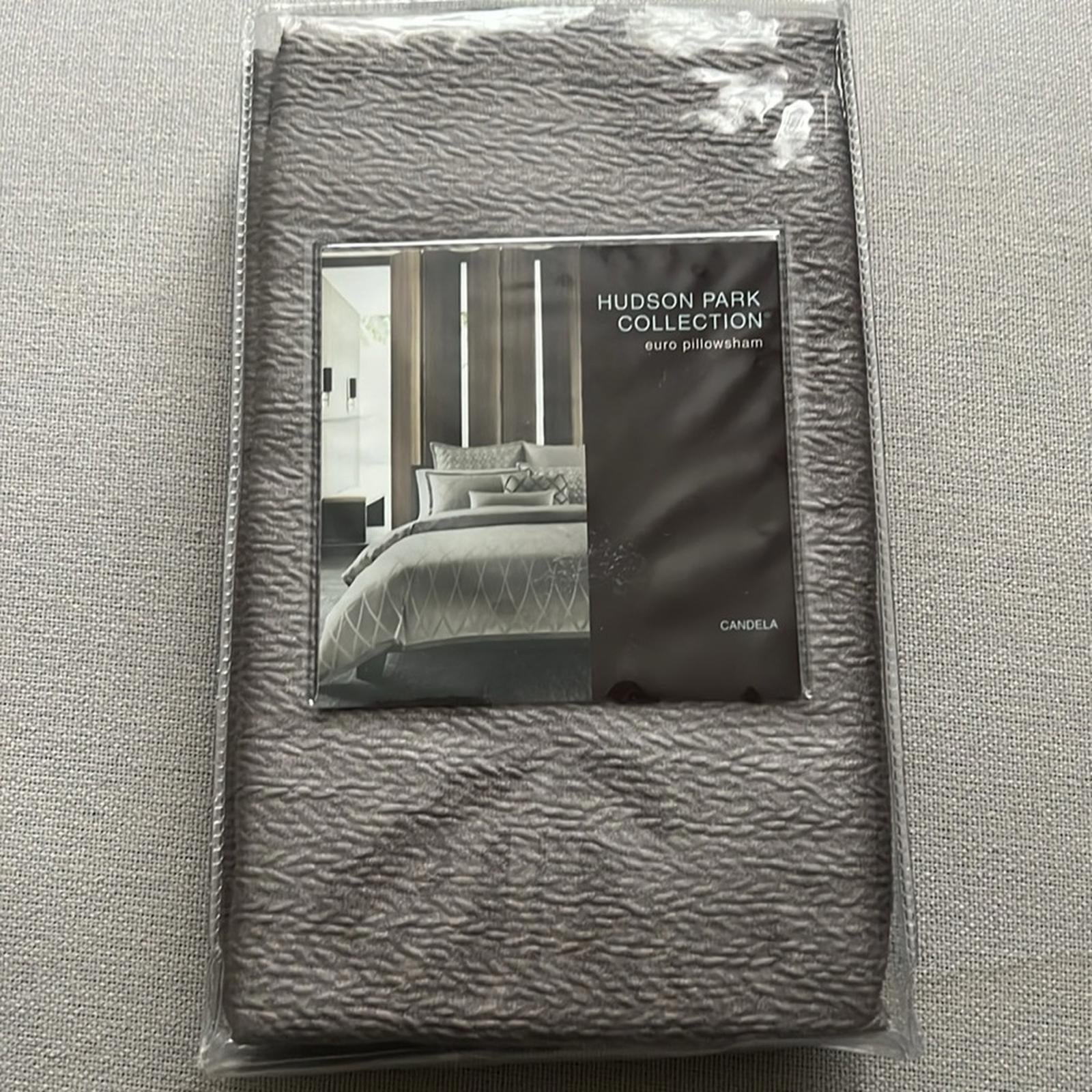 Hudson Park Collection Deco Step Jacquard European Sham in Candela, New w/Tag