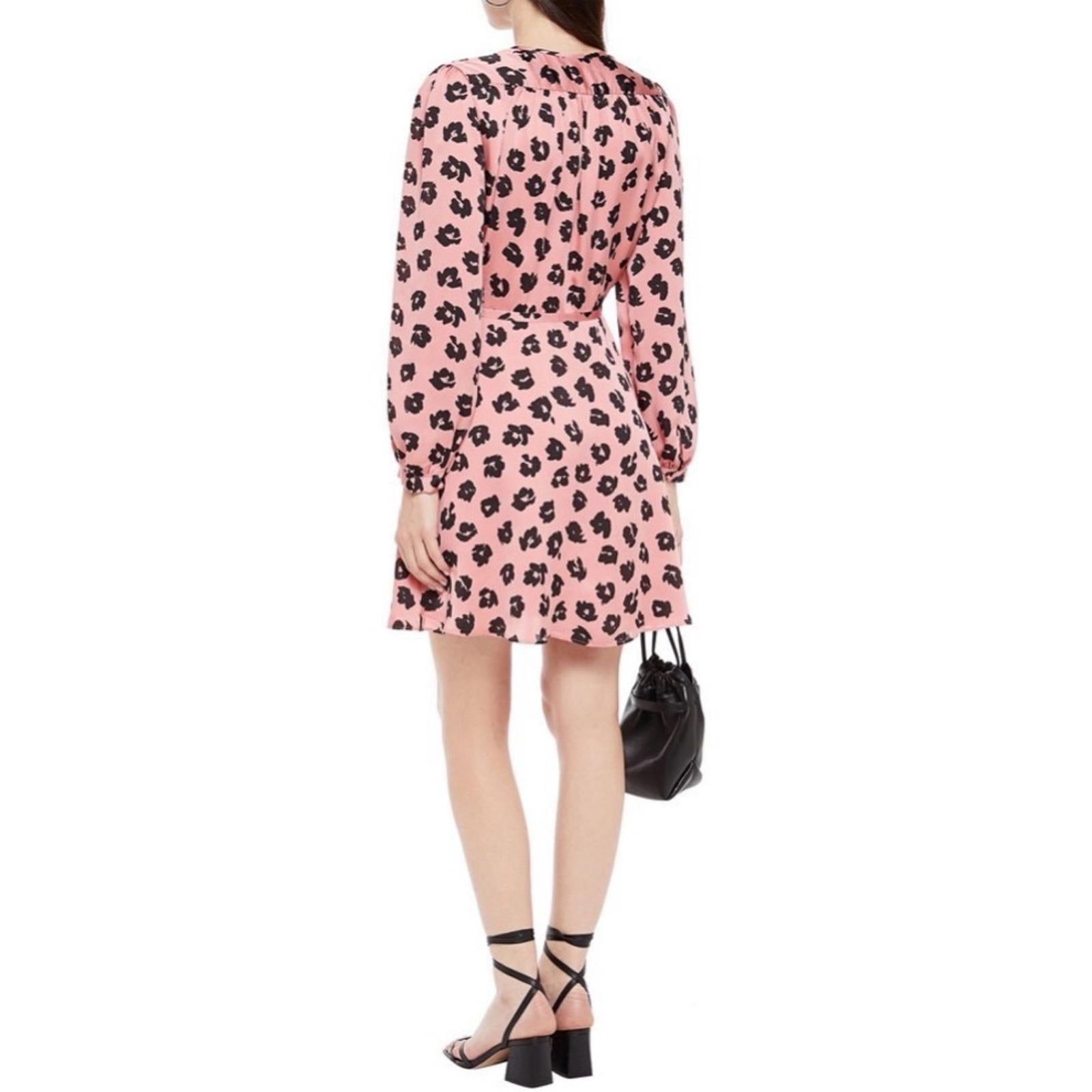 Equipment Danette Printed Washed-Satin Mini Dress, Size 0 New w/Tag Retail $395