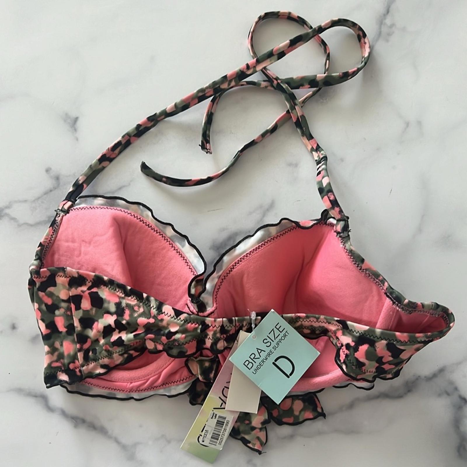 Sundazed Cruise Bikini Set, Mermaid Ruffle Bottom S, Ava Ruffle Bow Top Size 34D