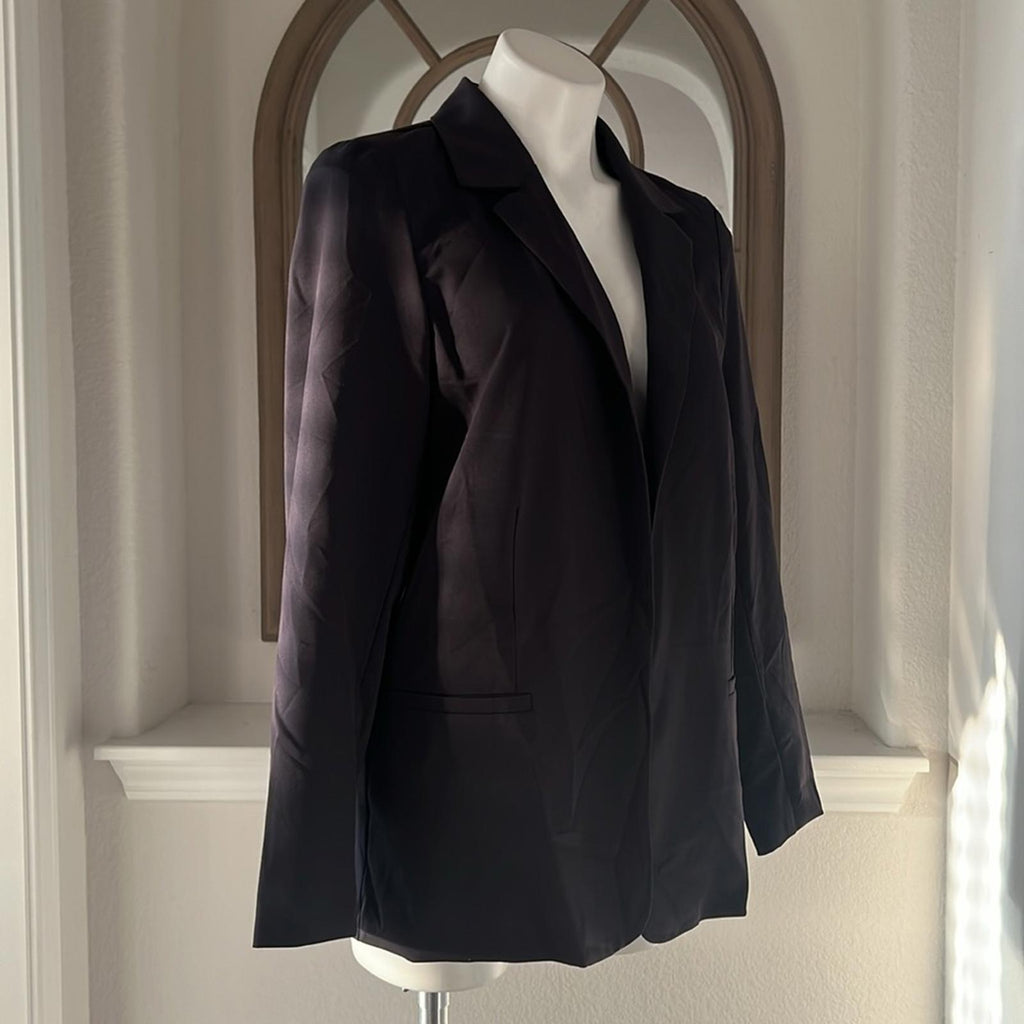 AVA+ESME Navy Notched Lapel Patch Pocket Blazer, Size L New w/Tag