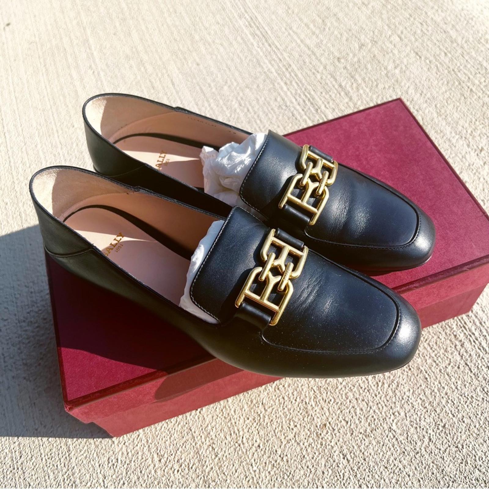 Bally BB logo loafers in Black, [Made in Italy] Size EU 38 in Box Retail $795