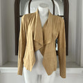 Bagatelle Faux-Suede Drape-Front Jacket, Size M New w/Tag