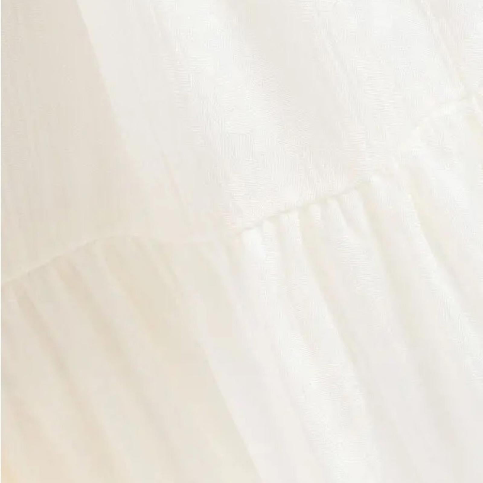 NWT Mother of Pearl Lilian Gathered Crinkled Satin Jacquard Dress Ivory Size S/M
