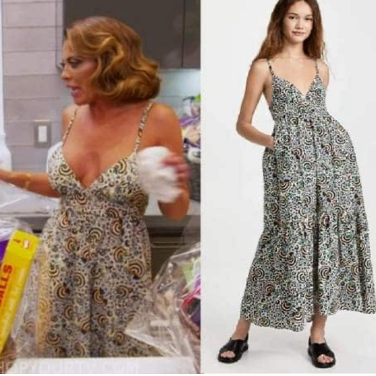 A.L.C. Rhodes Printed Open Back Maxi Dress, NWT, Size 4