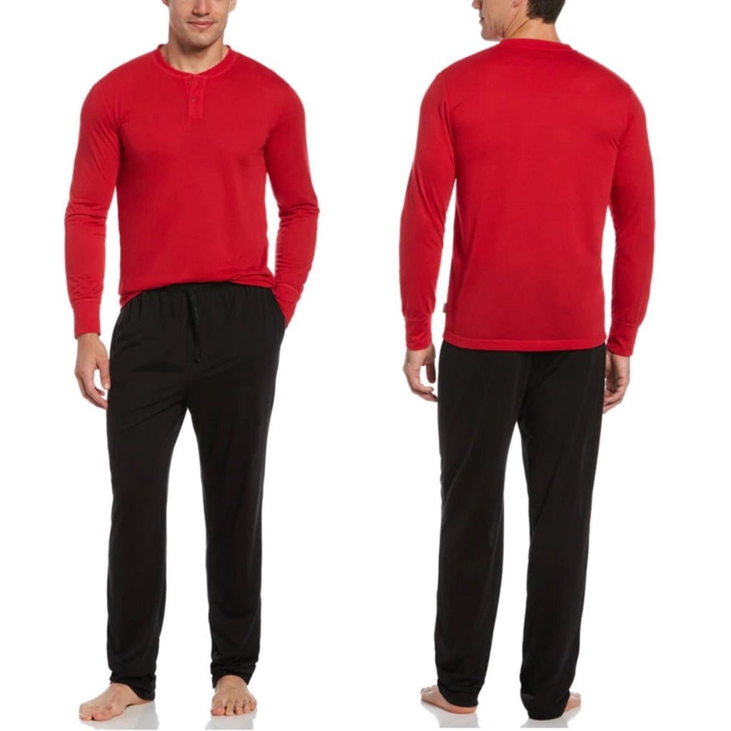 Perry Ellis Portfolio 2-Piece Sleep Set in Red & Black, Size XL NEW in Box