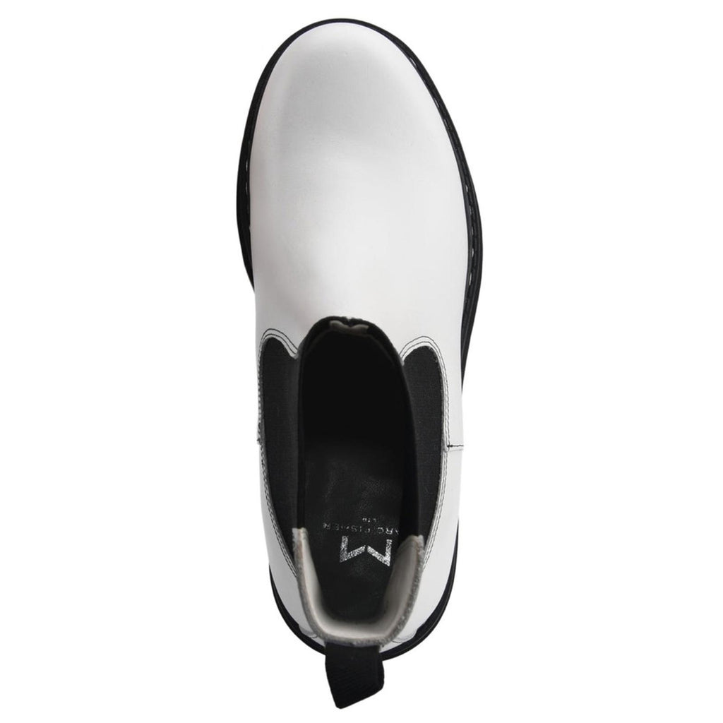 Marc Fisher Patrick Chelsea Lugsole Boots, White Size 8.5 New in Box Retail $199