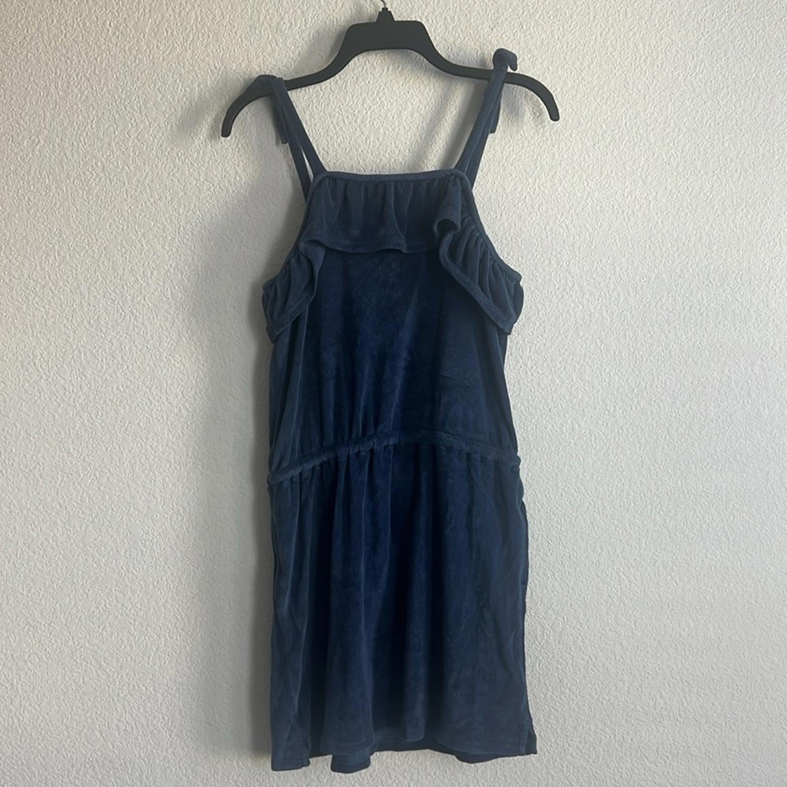 Polo Ralph Lauren Ruffled Terry Swim Cover-Up in Rustic Navy Size XL/16 NEW wTag