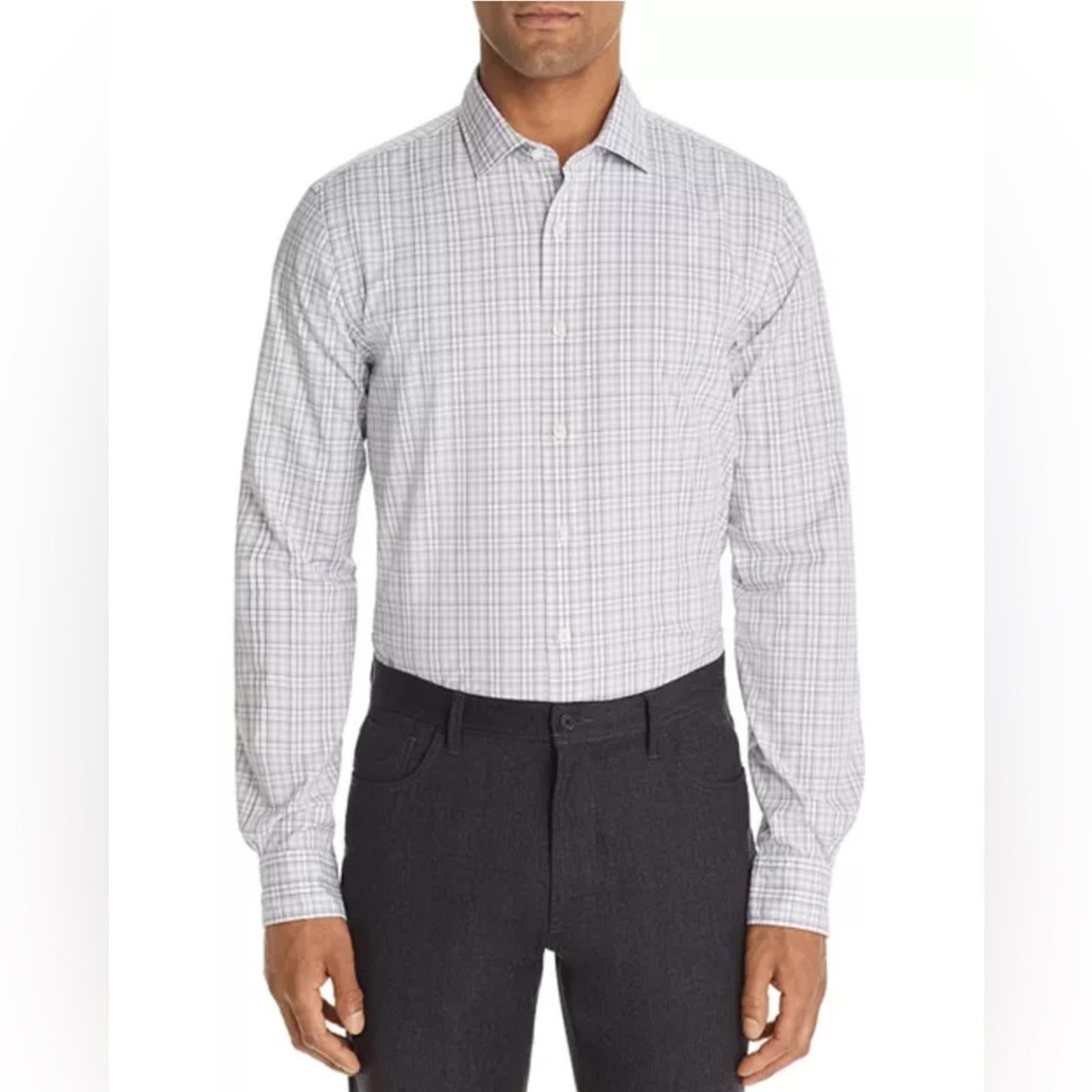 The Men's Store at Bloomingdale's Bi-Color Plaid Classic Fit Shirt, NWT, Size XL