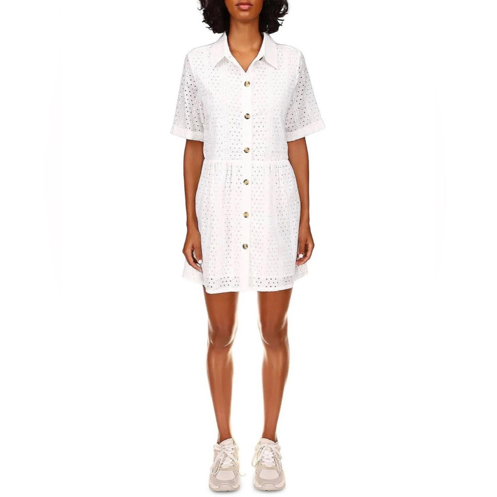 Sanctuary Heirloom Collared Midi Shirtdress in White, Size S NEW w/Tag