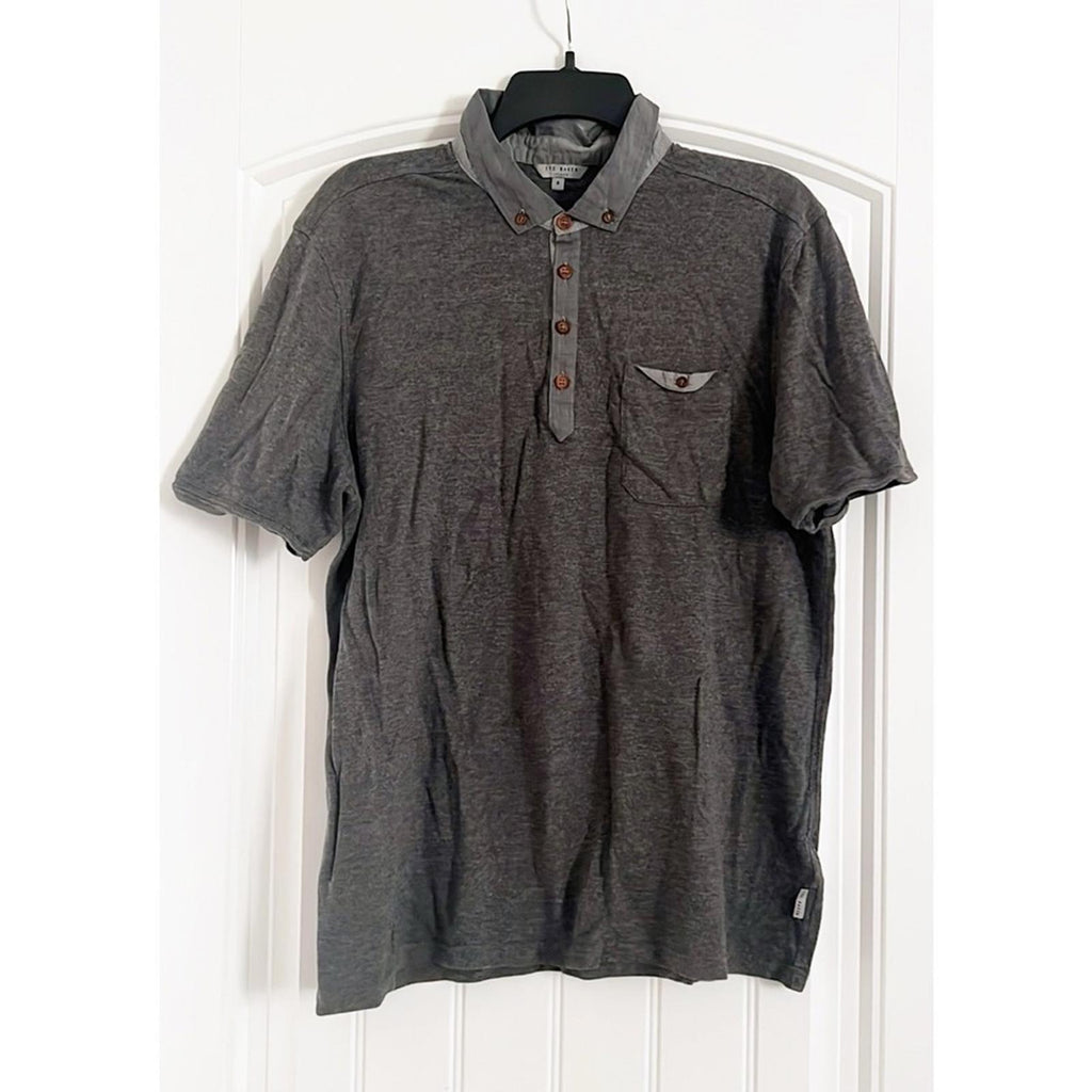 Ted Baker Polo Shirt, Norkskep Black Size 6 / XXL EXCELLENT!