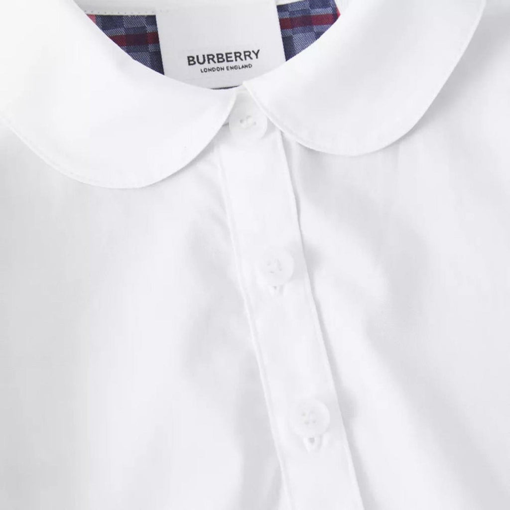 Burberry Chequerboard Panel Stretch Cotton Polo Shirt Dress, Size 12Y New w/Tag
