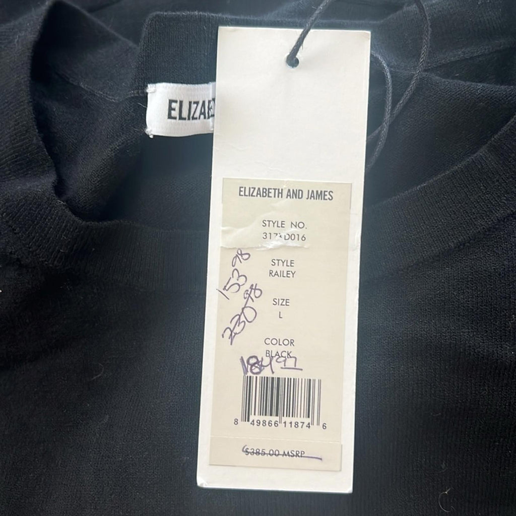 Elizabeth and James Railey Side Cut-Out Dress Black, Size L New w/Tag $385