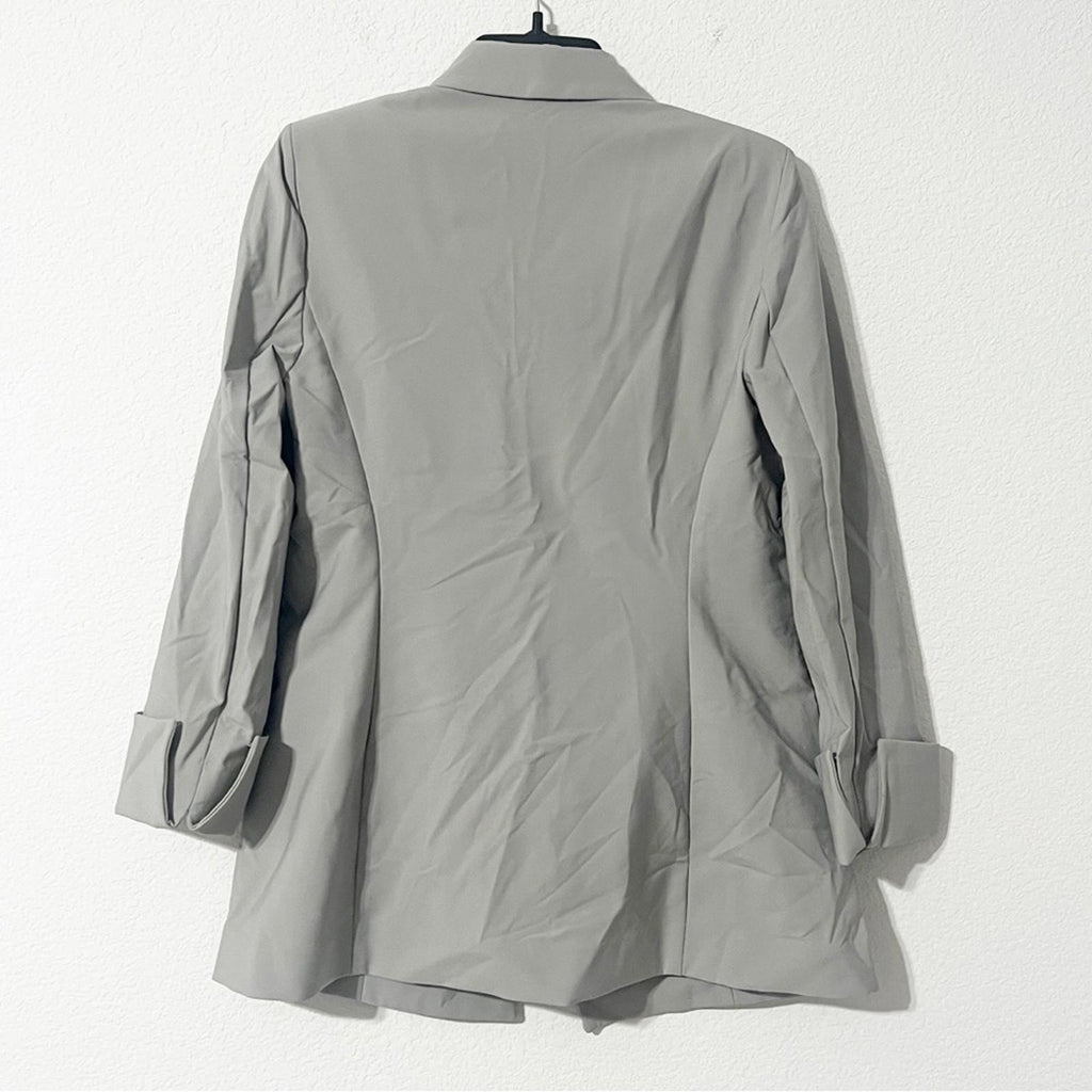 Calvin Klein Infinite Stretch Open-Front Blazer in Grey, Size 6, Retail $139