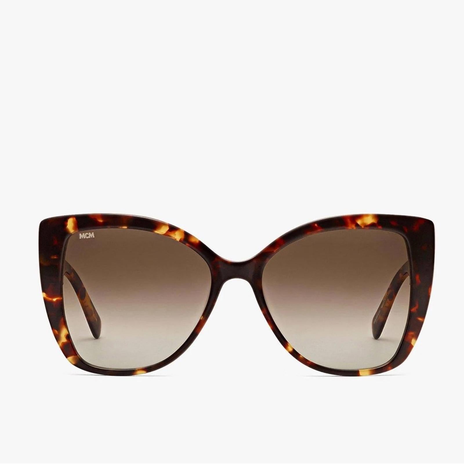 MCM Butterfly Sunglasses with Gradient Grey Lenses, Brown/Tortoise, NWT