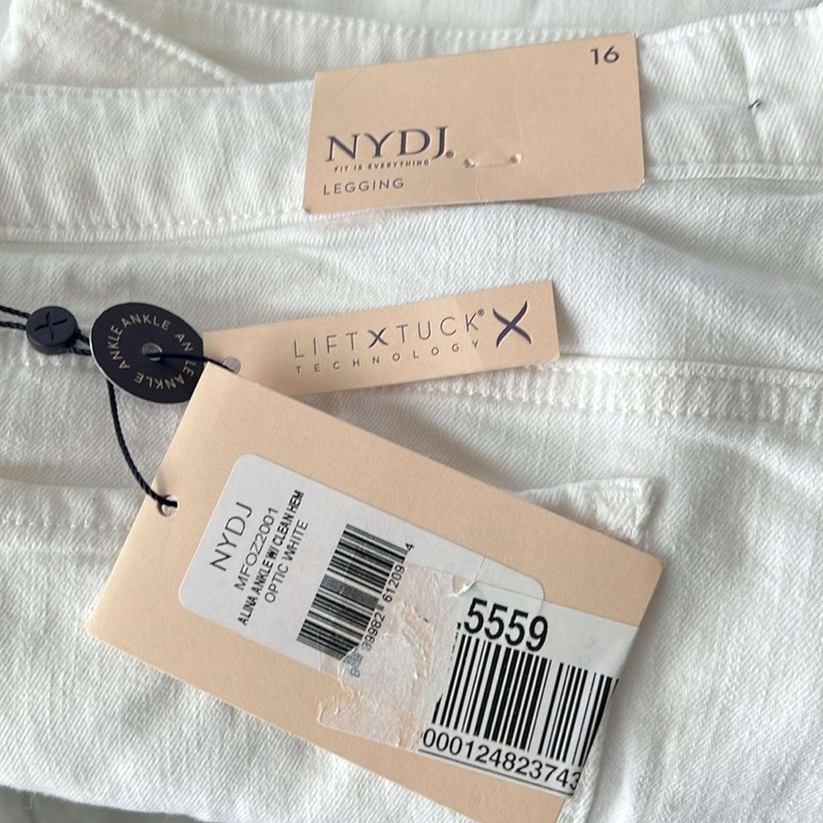 NYDJ Alina Ankle Denim Leggings in Optic White, Size 16 New w/Tag